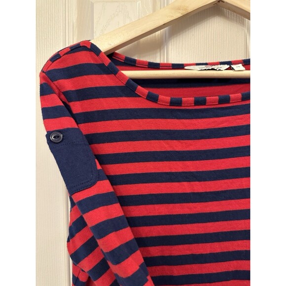 Vineyard Vines Size XS Dress 100% Cotton‎ Knit Red Blue Striped Sheath Nautical - Picture 3 of 7